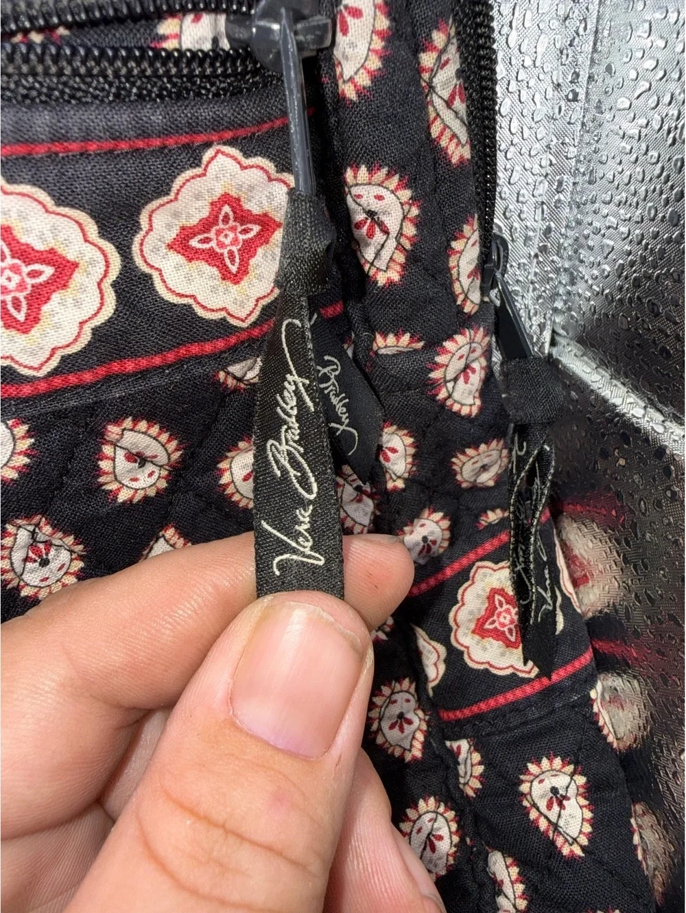 Vera Bradley Quilted Fabric Backpack with Floral Pattern